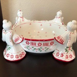 Temptations Angel Figural Christmas Ovenware Serving Bowl